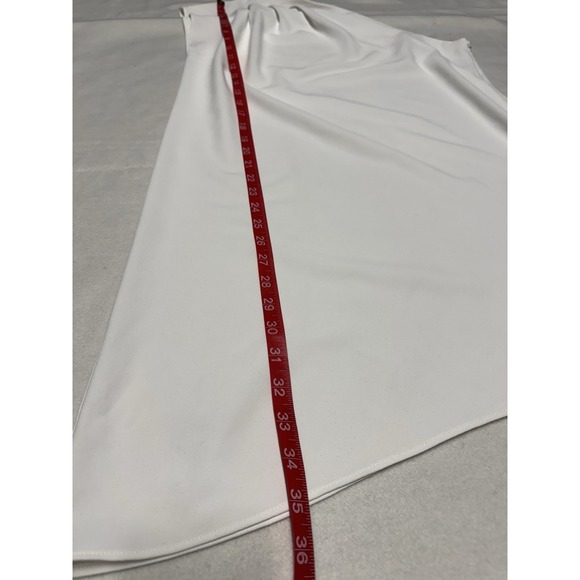 Alice + Olivia Womens 6 Melina One Shoulder Shift Dress White Asymmetrical Class - Picture 6 of 8